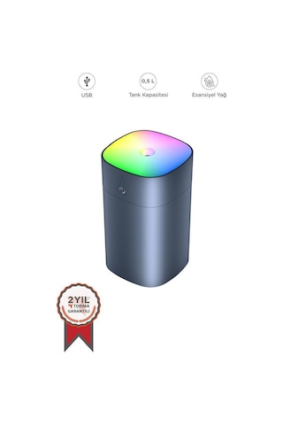 Torima H4 Siyah Humidifier Aroma Terapili Hava Nemlendirici