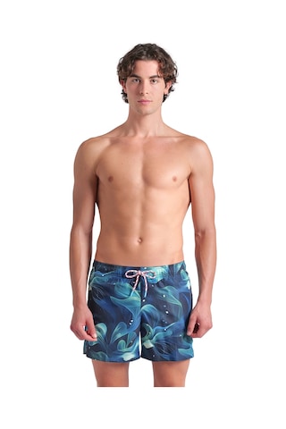 Arena Water Prints Beach Erkek Yeşil Deniz Şortu 007159630 Mavi