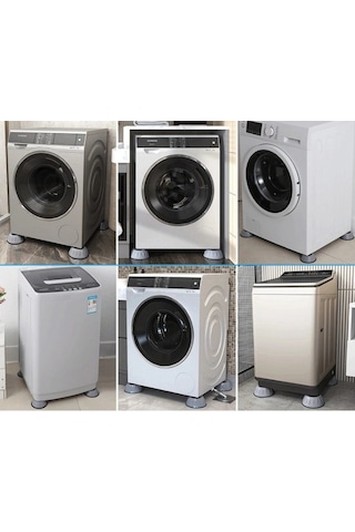 Çamaşır Makinesi Titreşim Engelleyici Stoper Gri 4 Lü Set 5047 Çok Renkli