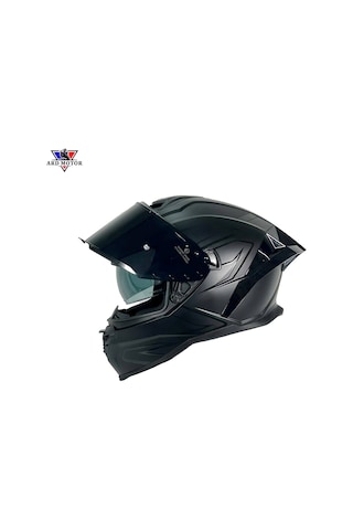 Sway 867 Lıne Matt Black Güneş Vizörlü Kapalı Kask Siyah