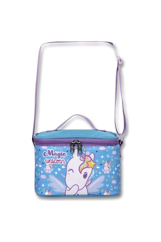 Cennec Kız Çocuk Isı Yalıtımlı Magic Unicorn Baskılı Mor - Turkuaz Okul Beslenme Çantası - 6016