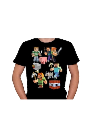 Minecraft Logo Lego Oyun Game Tişört Unisex T-shirt 001