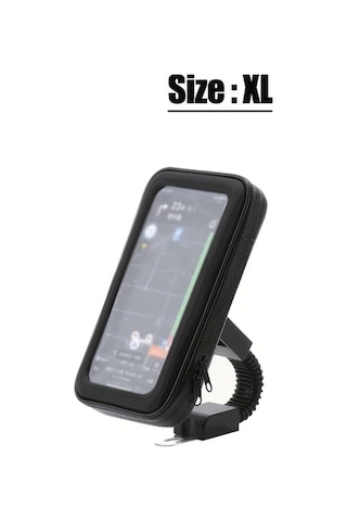 Xuweiwei Her Türlü Telefona Uygun Motosiklet Gidon Tutucu Dikiz Aynası Yağmurluklu 360 Derece Döner Büyük Boy -