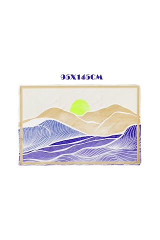 Sunwave Bej Desen İç Göstermeyen Saten Pareo Çok Renkli