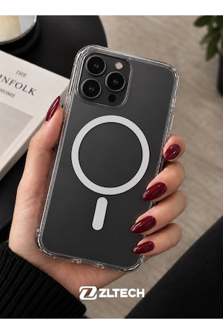 Apple iPhone 16 Pro Max Uyumlu Magsafe Özellikli Sert Şeffaf Kılıf PLASTIC COVER