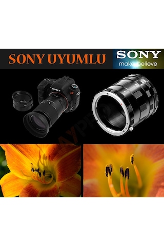 Raypro Manuel Makro Uzatma Tüpü Seti Sony A Mount Uyumlu