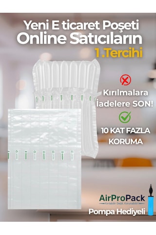 21x30 Cm 100 Adet Sütunlu Koruyucu Havalı Kargo Poşeti Airbag/airbed/şişirilebilir Ambalaj