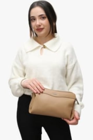 Sosela Bayan Linen Portföy Çanta 67-6012 Kum