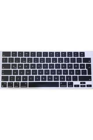 Apple Uyumlu MacBook Pro 14.2' 2021 A2442 M1 Silikon Klavye Koruyucu Türkçe