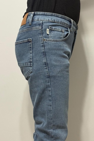 Hacker Denim Hacker Dmctekstil Erkek Mavi Y 950 Yüksek Bel Rahat Kesim Boru Paça Jean Pantolon