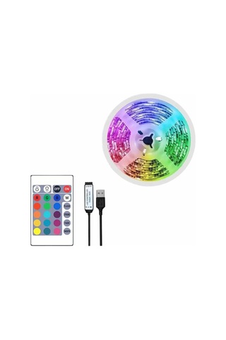 10m Şerit Led İç Mekan Renkli Rgb Şerit Led Kumandalı 44881071