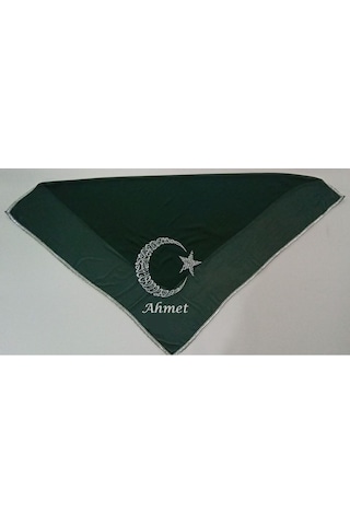 İsimli Asker Damat Kına Şalı Omuz Örtüsü Ayyıldız Nakış Işlemeli Isme Özel