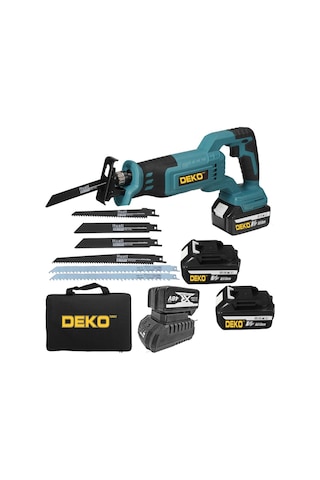 Deko DKTTK4810 48 V Panasonic Çift Akülü Tilki Kuyruğu Testere + 7 Bıçak