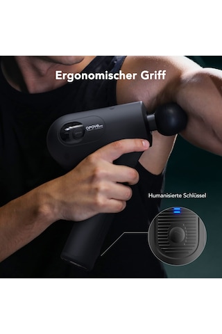 Opove Masaj Tabancası Masaj Tabancası Kas Masajı Derin Doku 14.5mm Elektrikli El Masajı Boyun, Sırt, Omuz Ve Kas Gevşetme Bacakları İçin Ergonomik Tasarım Apex Siyah