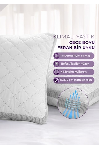 Klimalı Silikon Yastık 800 Gram - Daycool Serisi Beyaz