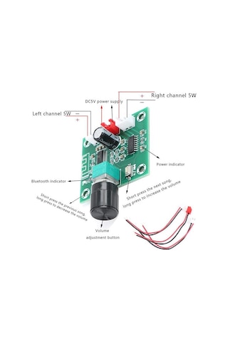 XH-A158 Bluetooth 5.0 Kablosuz Hoparlör Amplifikatör Kartı Dıy 5W