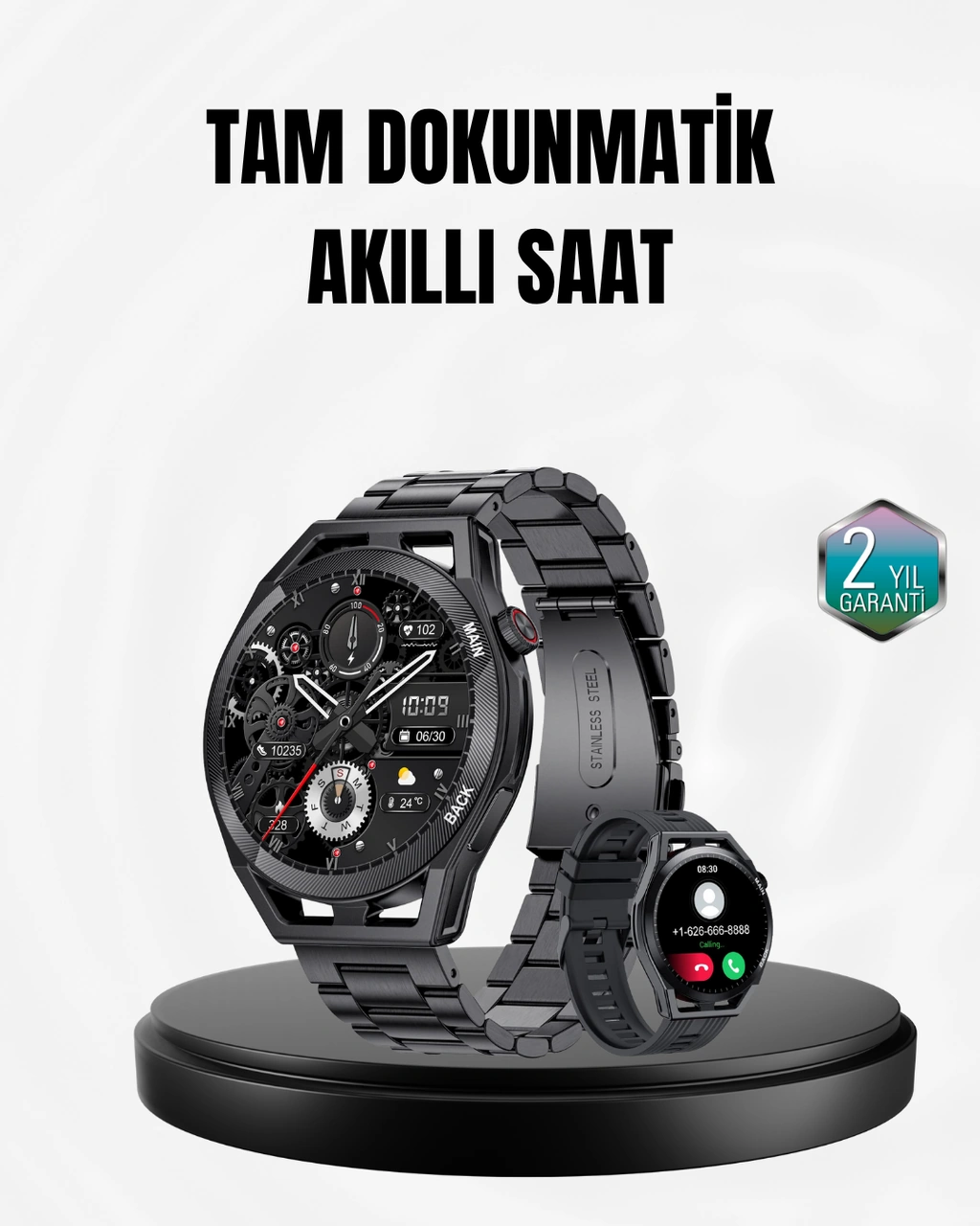 Spor Ve Sağlık Takip Özellikli Akıllı Saat Kalp Atış, Uyku Ve Adım Ölçer Fonksiyonlu
