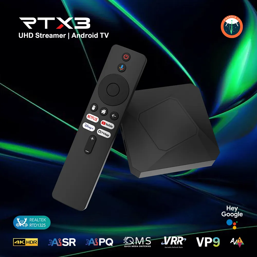 Everbox Rt-x3 4k Android 14.0 Tv Box 4+64gb Realtek Rtd1325 Yapay Zeka İşlemci Chip Dual Hızlı Wifi6