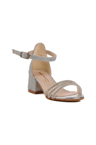 Gümüş Taş İşlemeli Kız Çocuk Sandalet 253 Ry 6504 P Gümüş