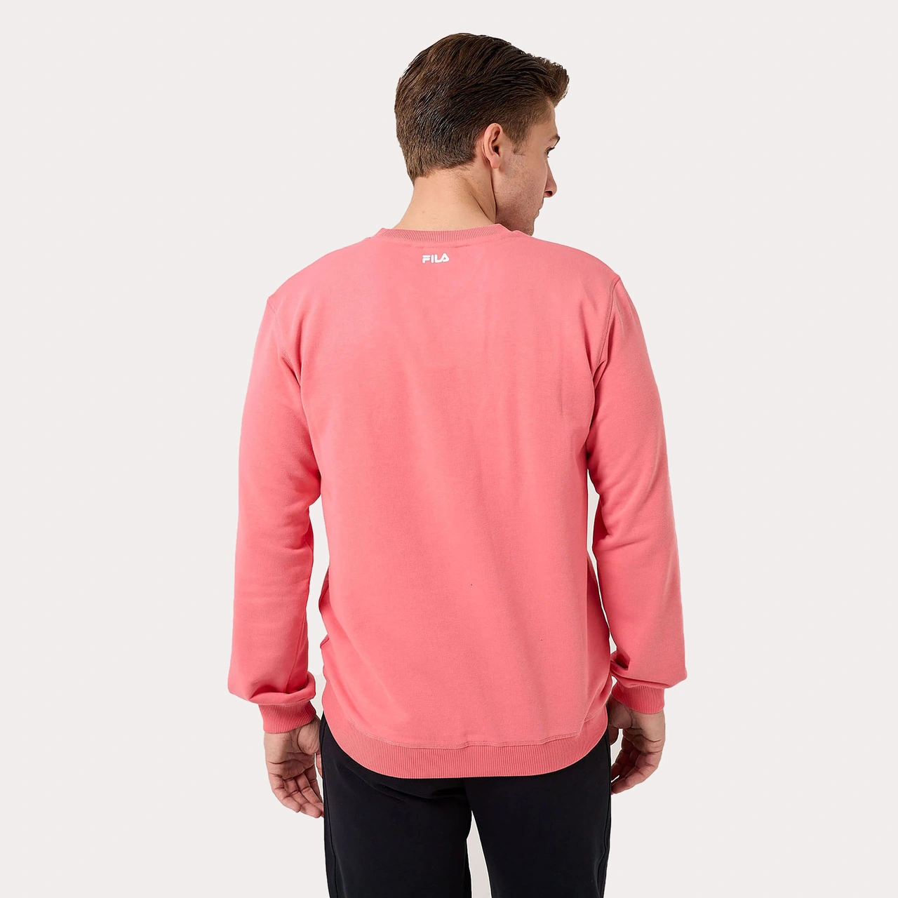 Pembe Fila Erkek Bisiklet Yaka Sweatshirt Barbian Fau0066 Pembe