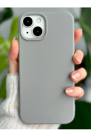 İphone 13/14 Uyumlu Lansman Kılıf Leke Kir Su Tutmayan Yüzey İçi Kadife Mükemmel Hissiyat Gri