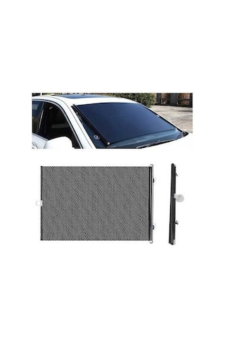 Novahub 2 Adet Vantuzlu Araba Gölge Perde, 40x125cm Siyah Mesh, Pencere Teleskopik Stor Diğer