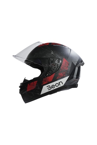 Beon B-507 FF03 Full Face Motosiklet Kaskı Gri Kırmızı Siyah