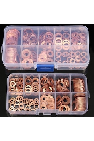 Novahub 200 Adet Bakır Conta Somun Seti M5-m14 Vidası Pul Bağlantı Elemanı