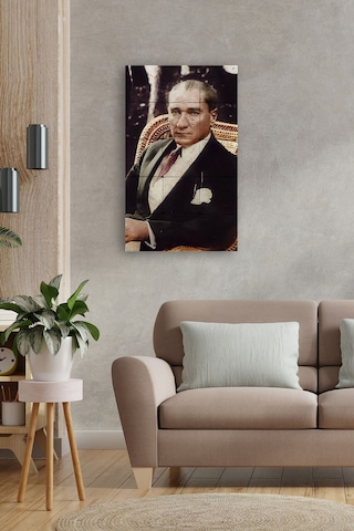 Doğal Taş Tablo - Atatürk Tablosu - Duvar Dekoru 30x50cm