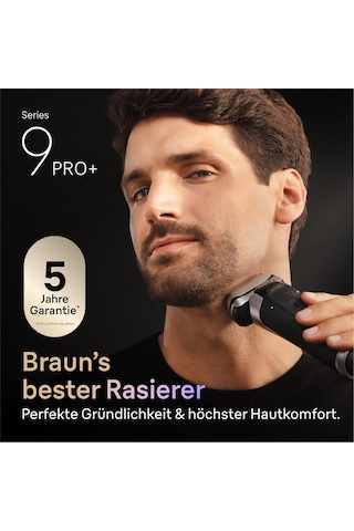 Braun Series 9 Pro+ Erkek Elektrikli Tıraş Makinesi, 5+1 Ultra İnce Bıçaklar, Elektrikli Tıraş Makinesi, 60 Dakika Pil Ömrüne Sahip Tıraş Makinesi, Şarj Standı, Islak Ve Kuru Tıraş Makinesi, Almanya'da Üretilmiştir, 9617si, Gümüş