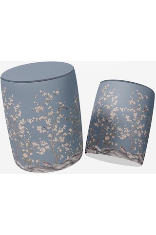 Mavi Çiçek Tasarımlı Puf Kumaşı Süettir. Uluslararası Solmama Sertifikasına Sahiptir. Çok Renkli