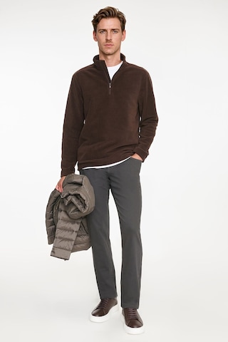 Ac&Co / Altınyıldız Classics Erkek Kahverengı Anti-pilling Tüylenme Yapmayan Standart Fit Dik Yaka Polar Sweatshirt Kahverengi