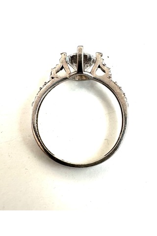 925 Ayar Parlak Gümüş Zirkon Taşlı Kadın Alyans Yüzük