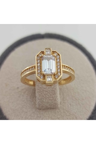 Altınbeyı Baget Taşlı Altın Yüzük 14 Ayar 2.60 Gram Abyyzk0148