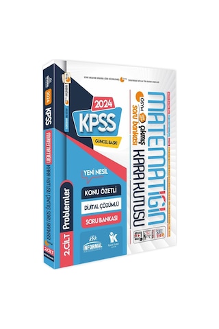 Kpss Matematiğin Kara Kutusu 2. Cilt Problem K.ö. Dijital Çözümlü Ösym Çıkmış Soru Bankası