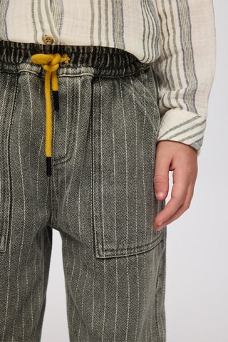 Panço Erkek Çocuk Beli Lastikli Haki Pantolon Yeşil