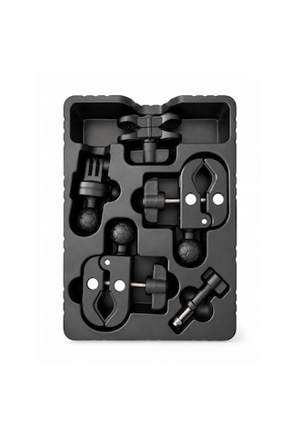 Knmaster Mc-200 360 Ayarlanabilir Motosiklet Çift Yengeç Kelepçeli Double Clamp Aksiyon Kamera Destek Aparatı 17 Cm