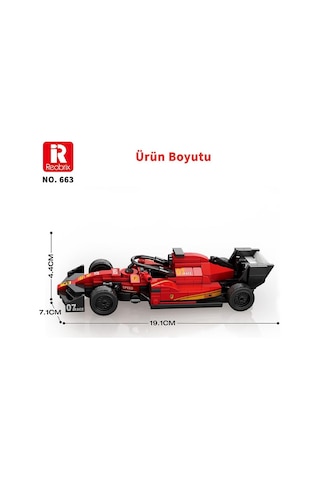 Reobrix Technic 663 Ferrari Formula F1 Yarış Arabası Yaratıcı Yapı Blok Seti Building Blocks - 245 Parça