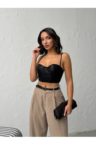 Verymoda Pulpayet Abiye Büstüyer - F2063 Siyah
