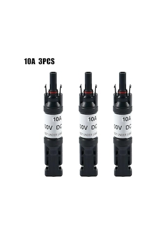 Dianziye 3 Adet 10a Solar Panel Sigorta Bağlantısı, Mc4 Uyumlu, Ip67 Koruma, Bakır Kaplı, Güneş Panelleri İçin Akım Engelleme Bağlayıcı