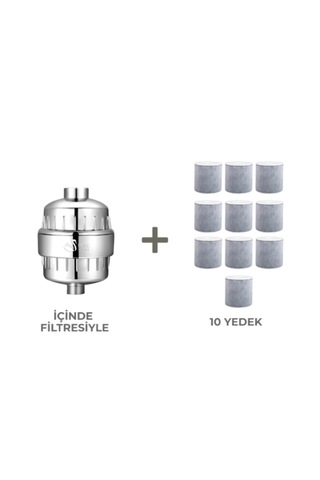 Pure Swan Duş Filtresi+10 Yedek Filtre Krom
