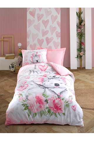Cotton Box Junior Tek Kişilik Nevresim Takımı Koala Pembe