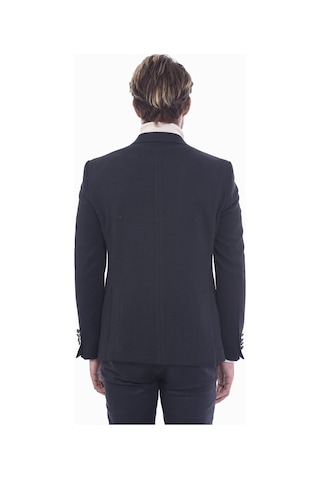 Wessi Kruvaze Slim Fit Erkek Siyah Ceket Siyah