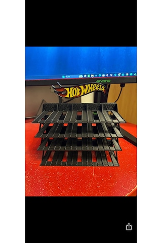 Hot Wheels Uyumlu 20 Araçlık Stand 1/64 Siyah Renkli Logolu