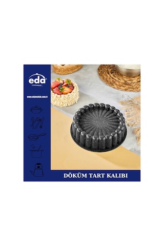 Eda Tart Kek Kalıbı 26 Cm Gri