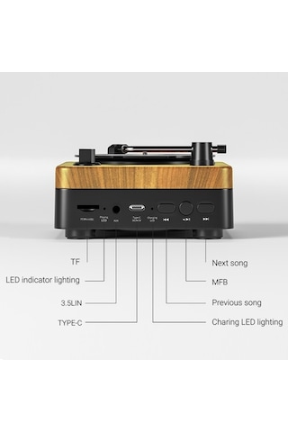 Artfulabode Ses Çalar Ahşap Koyu Rengi, Model: Klasik Ahşap