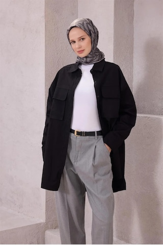 BELLİ Geometrik Desen İpek Twill Eşarp 4221d01 Gri
