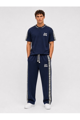 Respire Erkek Originals Şerit Detaylı Regular Fit Eşofman Takımı Lacivert