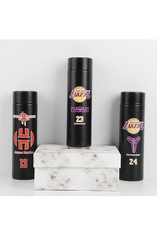 Besthome1 James Nba Stüdyo Logolu 500ml Paslanmaz Çelik Vakum Bardak - Uzun Süreli Isı, Bpa Free, Terlenmeyen Kapak