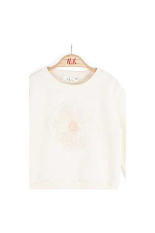 Xo Kids Kız Çocuk Sweatşirt 1-4 Yaş 39605 Krem